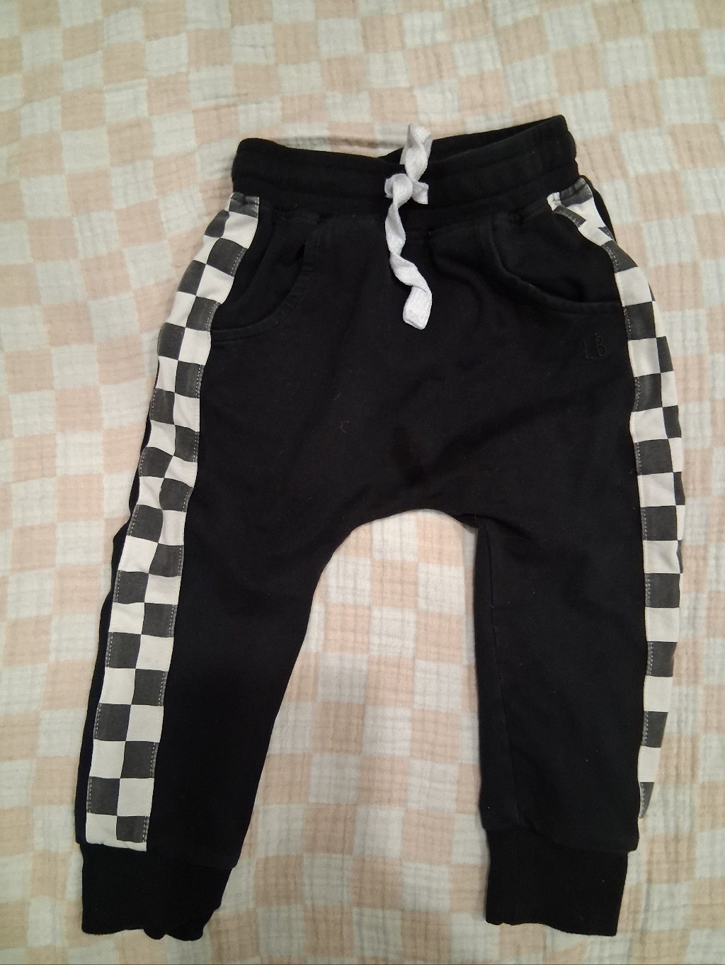Little Bipsy Checkered Joggers  Little Bipsy Pants  Little Bipsy Skater Pants